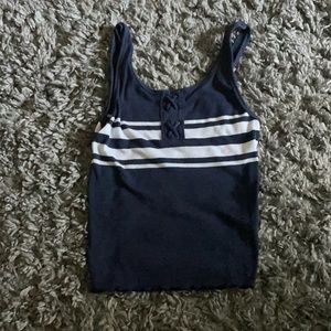 Holister stripped cross cross tank top